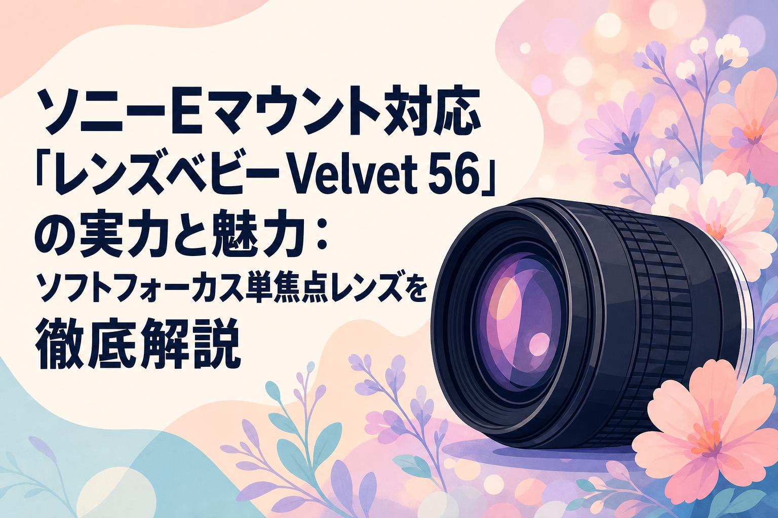 ソニーEマウント対応「レンズベビー Velvet 56」の実力と魅力：ソフトフォーカス単焦点レンズを徹底解説