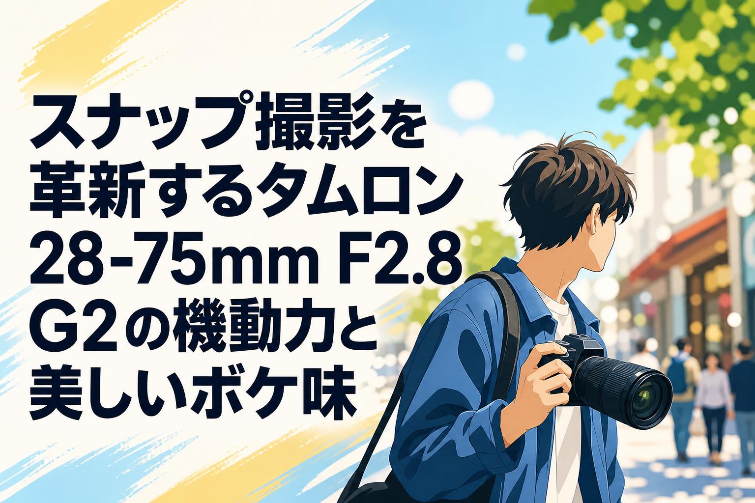 スナップ撮影を革新するタムロン 28-75mm F2.8 G2の機動力と美しいボケ味