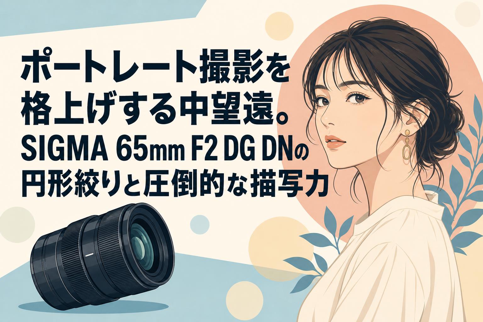ポートレート撮影を格上げする中望遠。SIGMA 65mm F2 DG DNの円形絞りと圧倒的な描写力