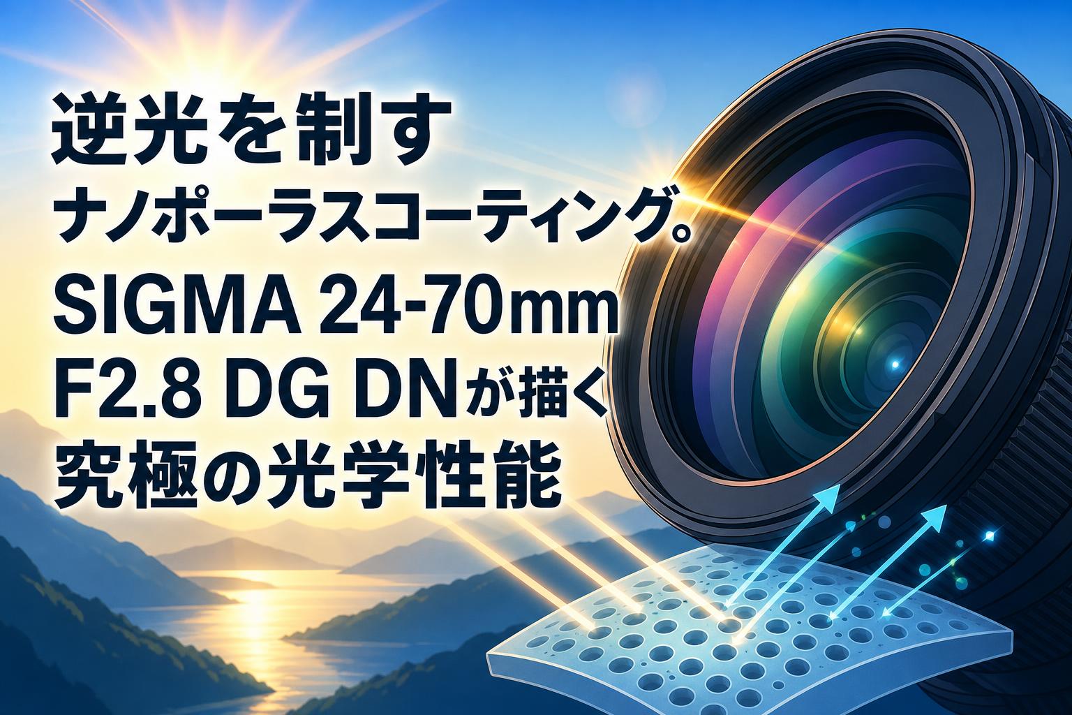 逆光を制すナノポーラスコーティング。SIGMA 24-70mm F2.8 DG DNが描く究極の光学性能