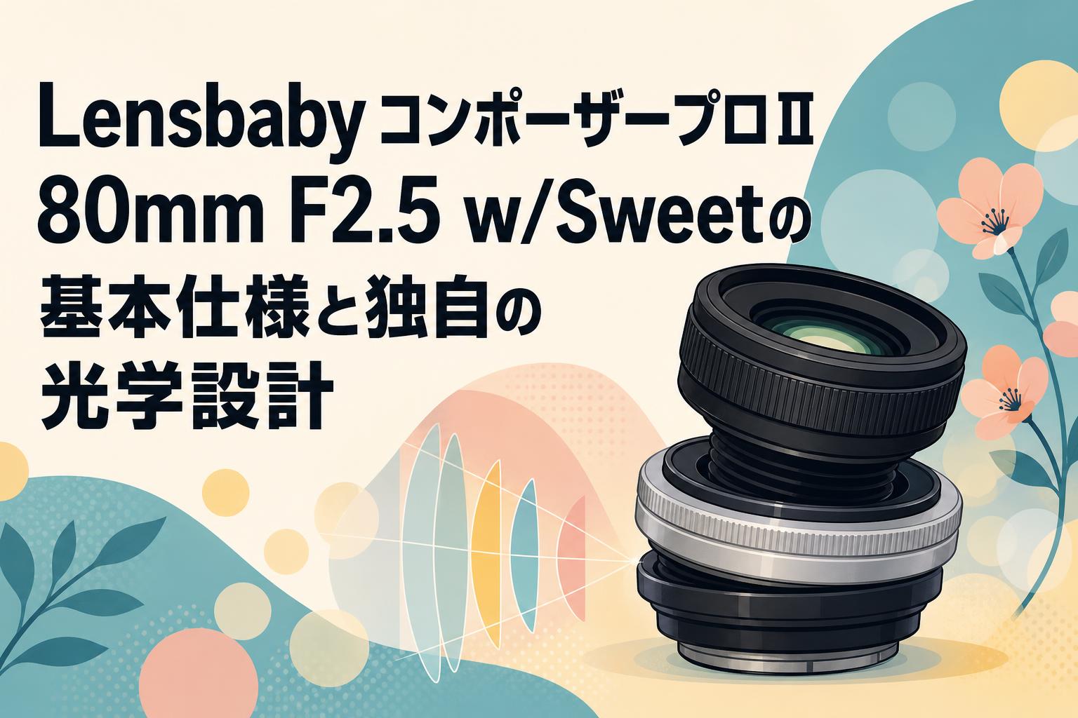 Lensbaby コンポーザープロⅡ 80mm F2.5 w/Sweetの基本仕様と独自の光学設計