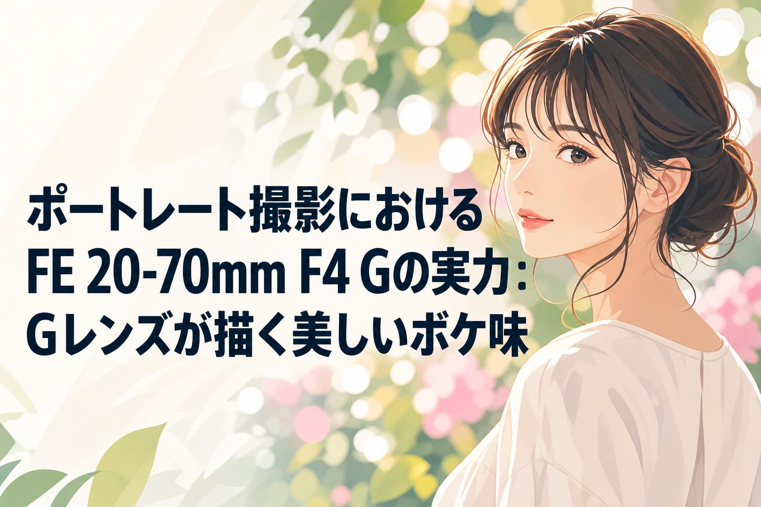 ポートレート撮影におけるFE 20-70mm F4 Gの実力：Gレンズが描く美しいボケ味