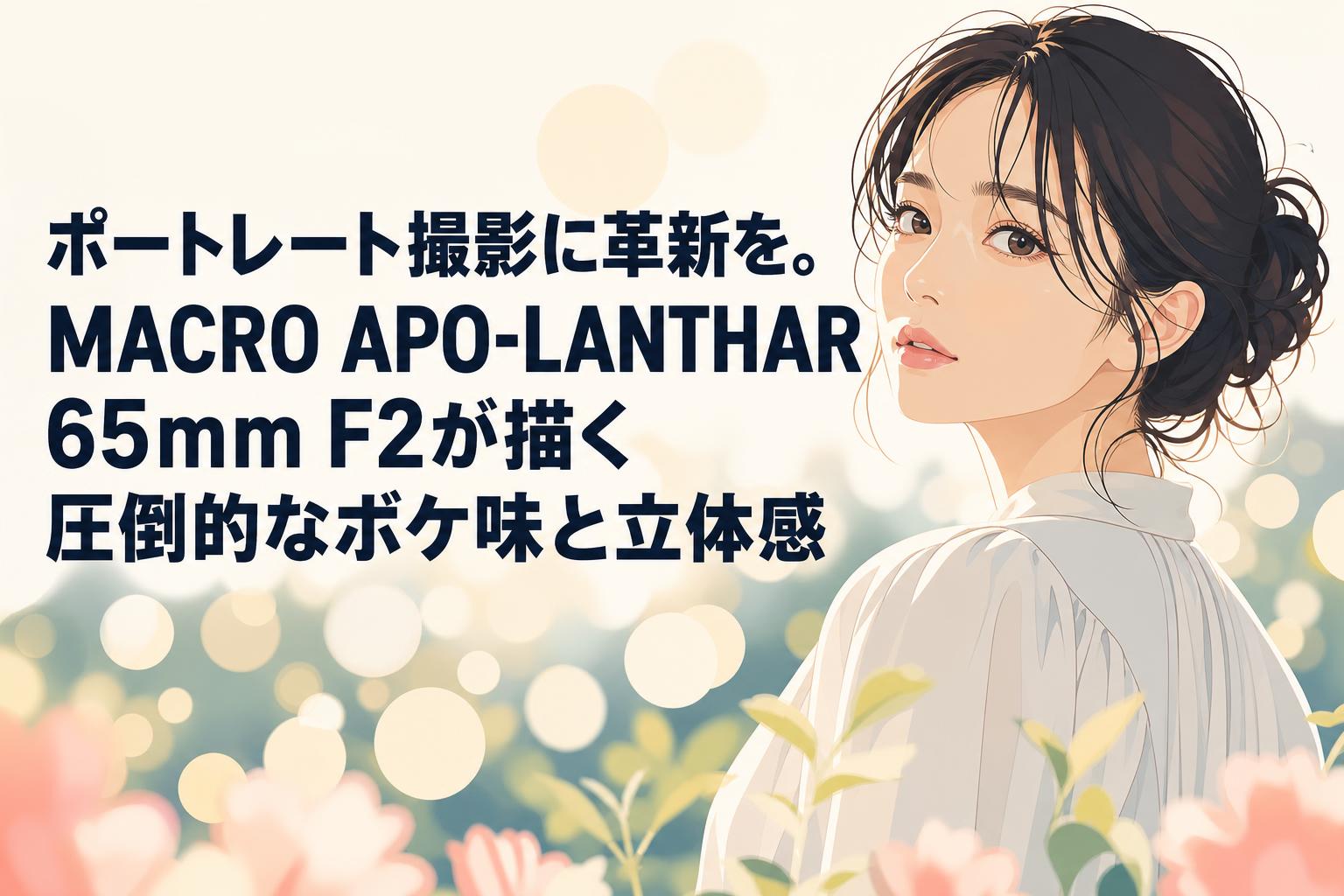 ポートレート撮影に革新を。MACRO APO-LANTHAR 65mm F2が描く圧倒的なボケ味と立体感