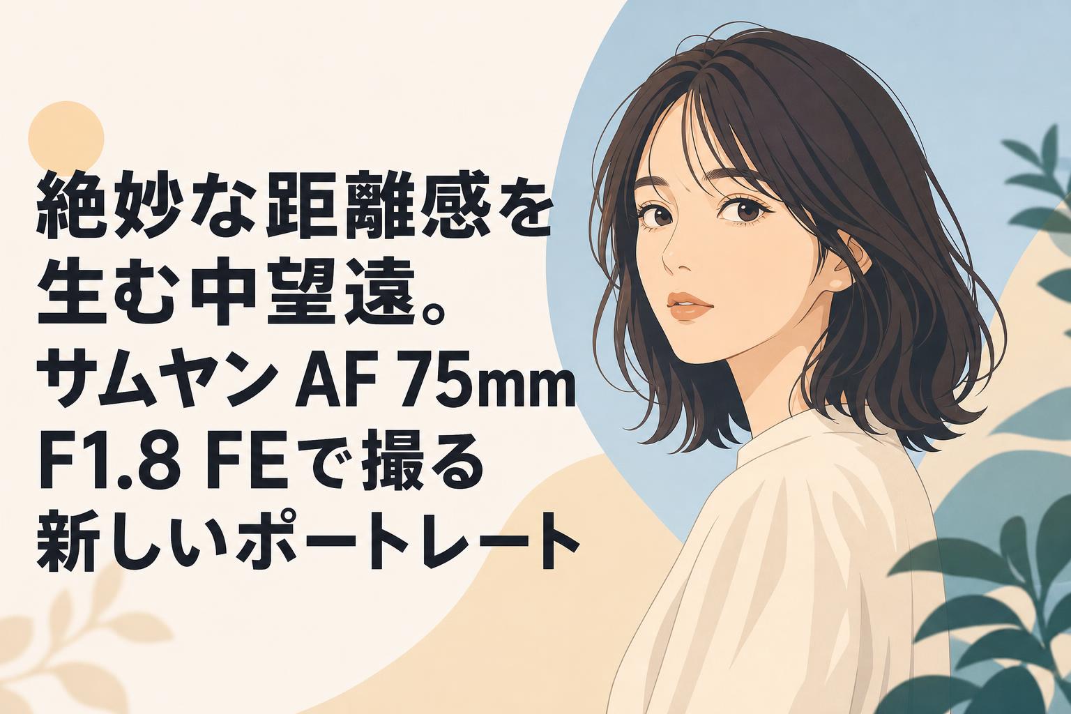 絶妙な距離感を生む中望遠。サムヤン AF 75mm F1.8 FEで撮る新しいポートレート