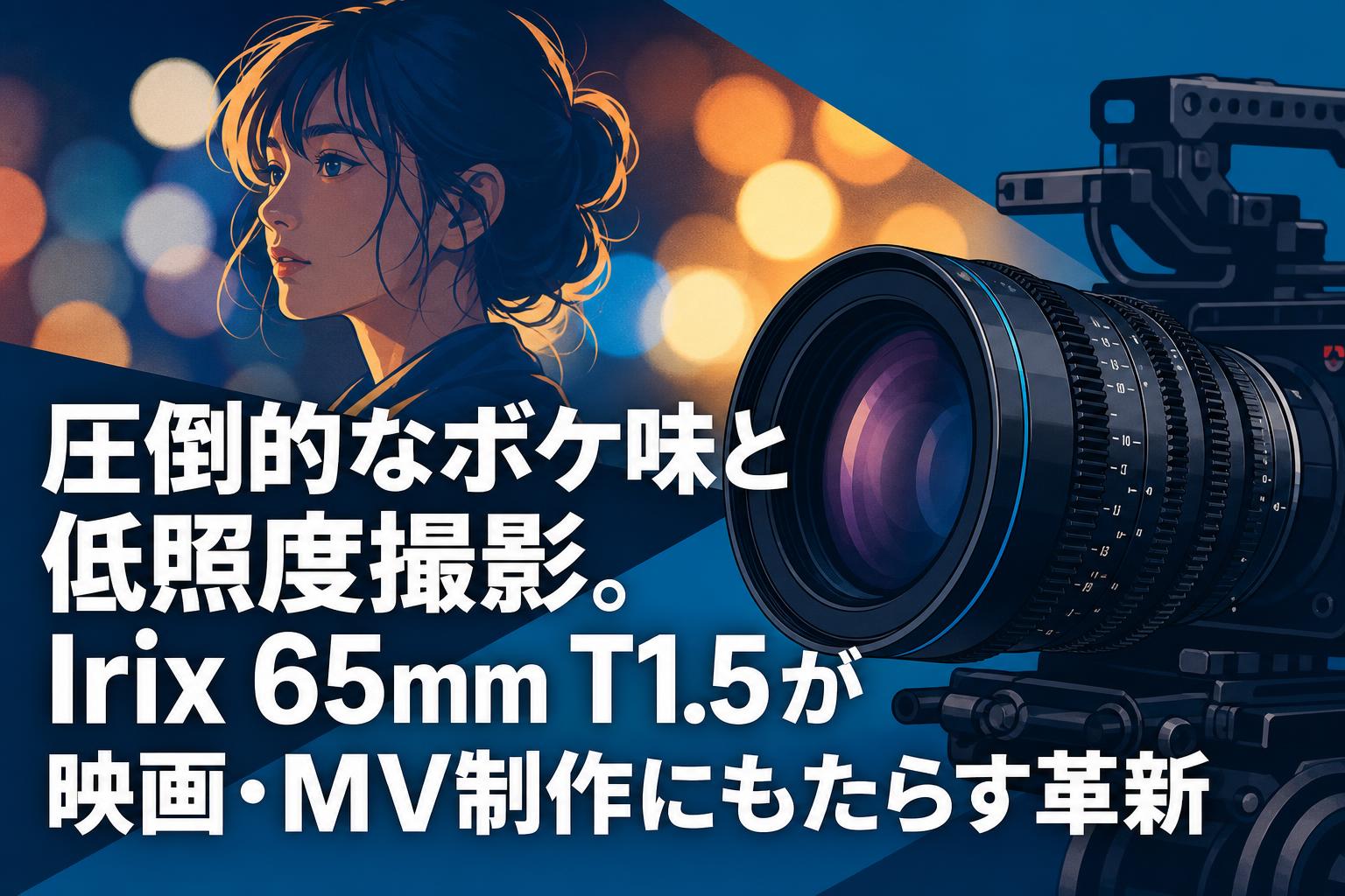 圧倒的なボケ味と低照度撮影。Irix 65mm T1.5が映画・MV制作にもたらす革新