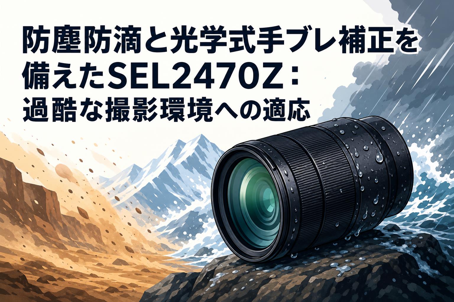 防塵防滴と光学式手ブレ補正を備えたSEL2470Z：過酷な撮影環境への適応
