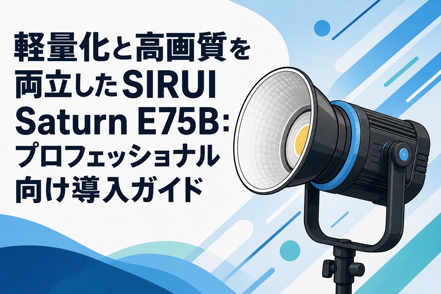 軽量化と高画質を両立したSIRUI Saturn E75B：プロフェッショナル向け導入ガイド