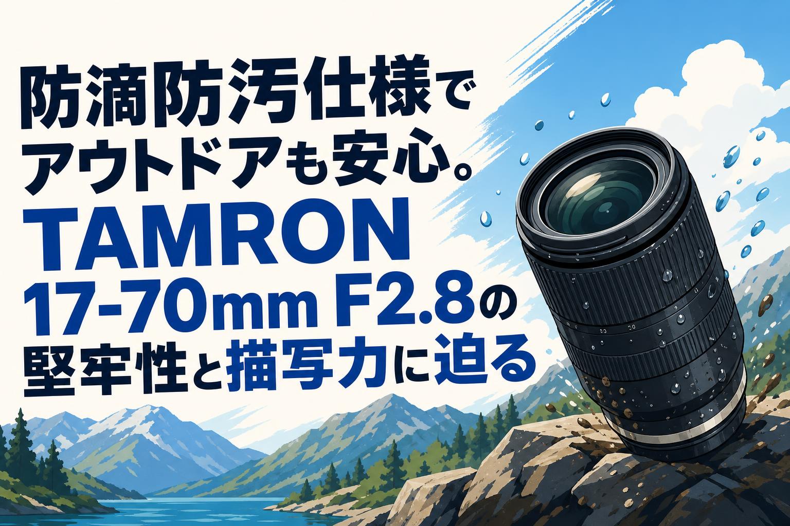 防滴防汚仕様でアウトドアも安心。TAMRON 17-70mm F2.8の堅牢性と描写力に迫る