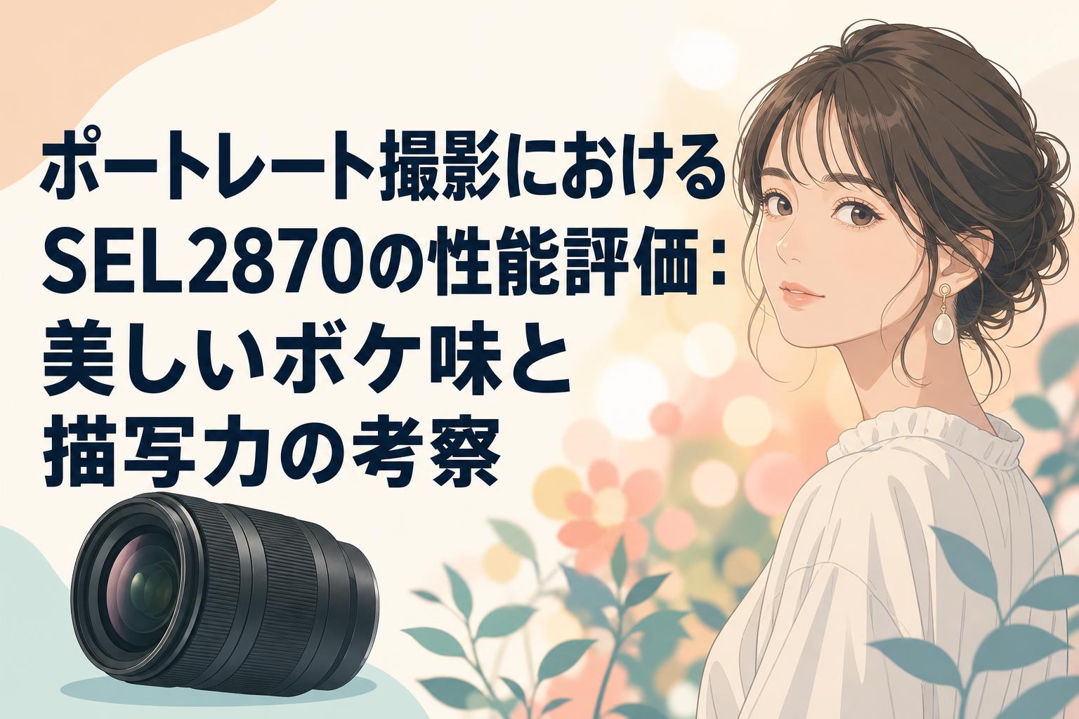 ポートレート撮影におけるSEL2870の性能評価：美しいボケ味と描写力の考察