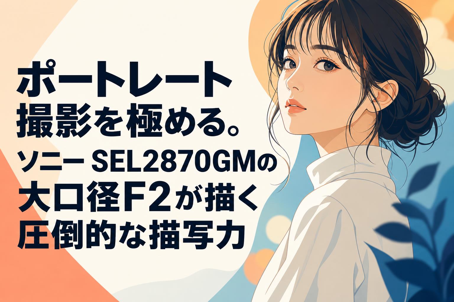 ポートレート撮影を極める。ソニー SEL2870GMの大口径F2が描く圧倒的な描写力