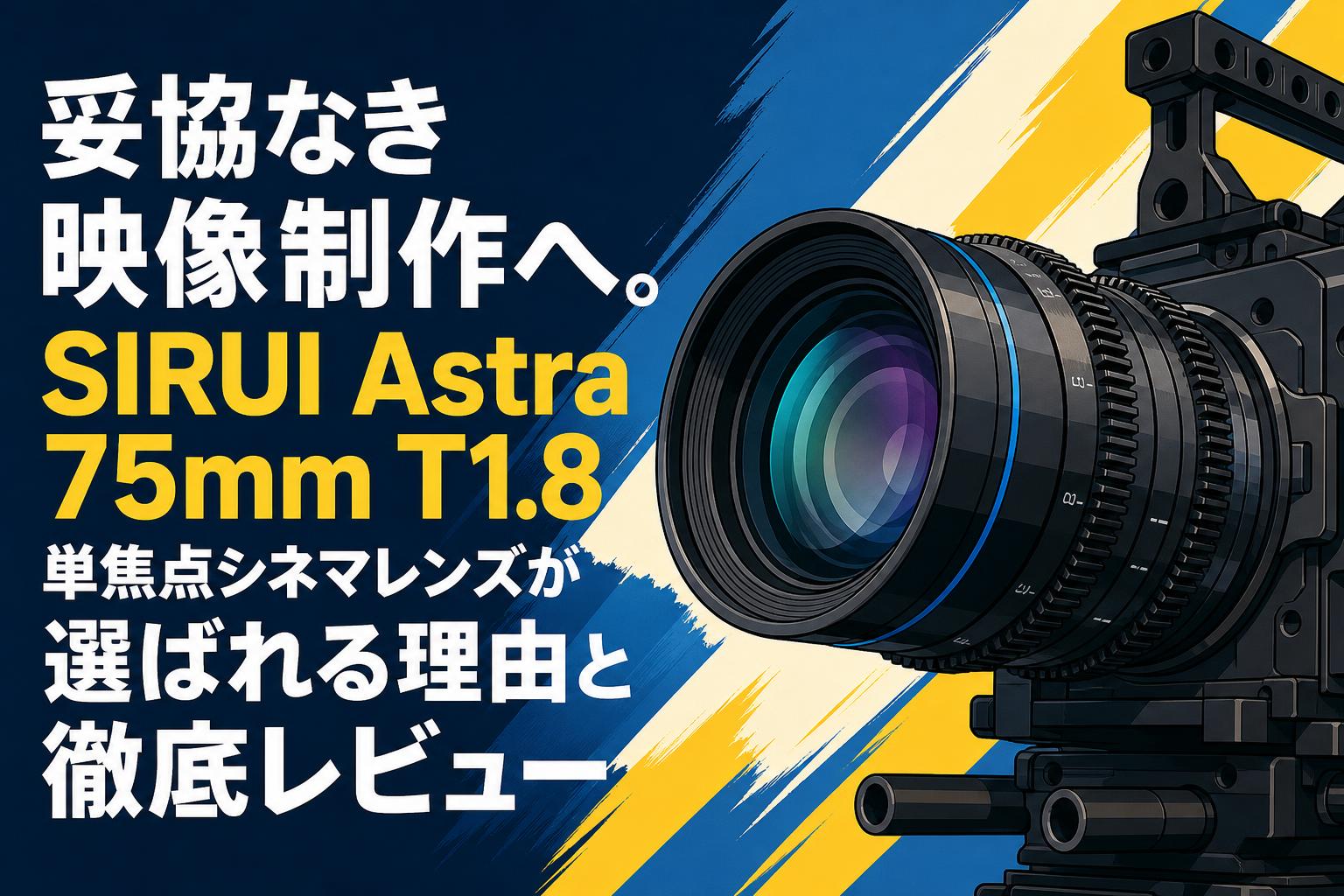 妥協なき映像制作へ。SIRUI Astra 75mm T1.8単焦点シネマレンズが選ばれる理由と徹底レビュー