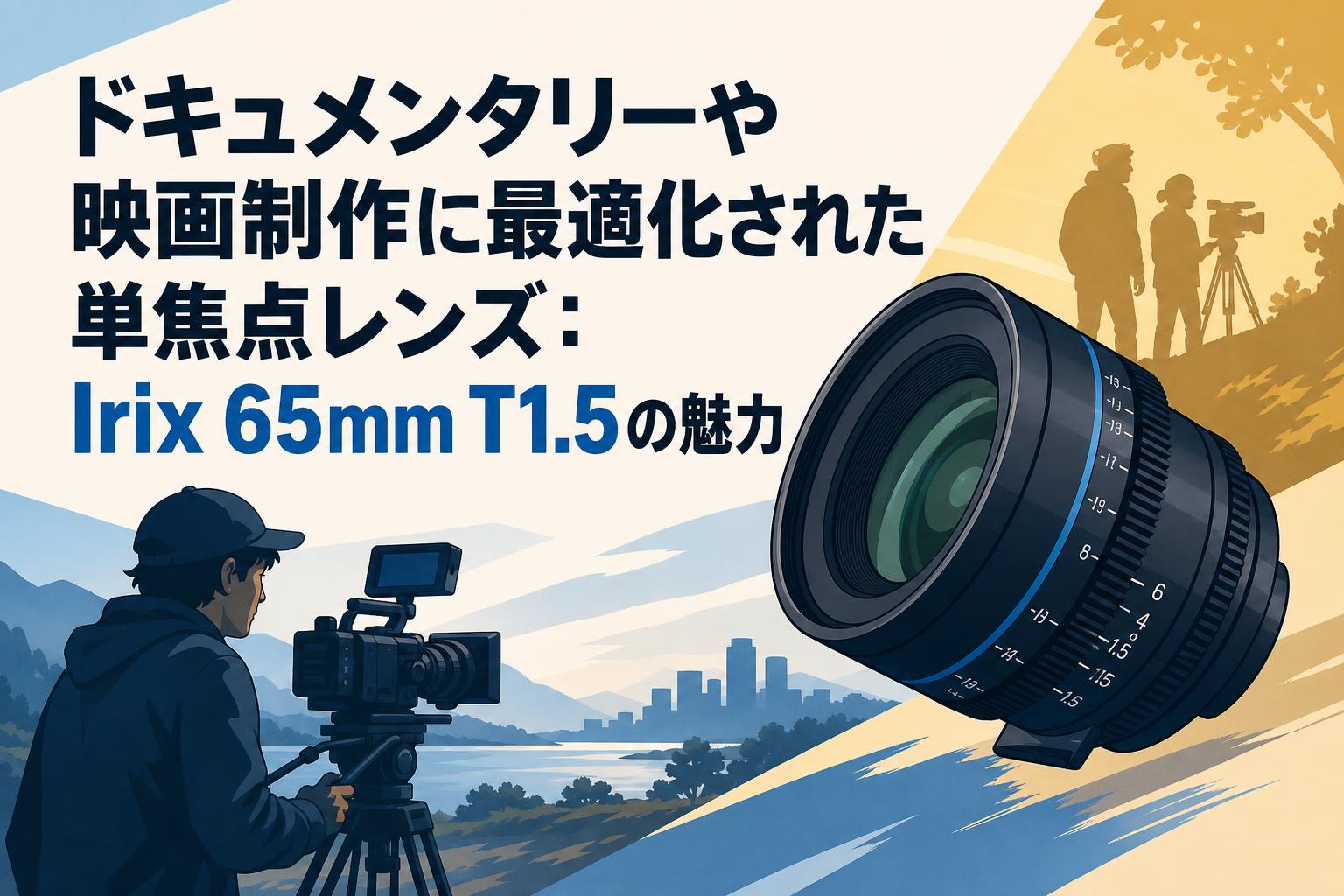 ドキュメンタリーや映画制作に最適化された単焦点レンズ：Irix 65mm T1.5の魅力