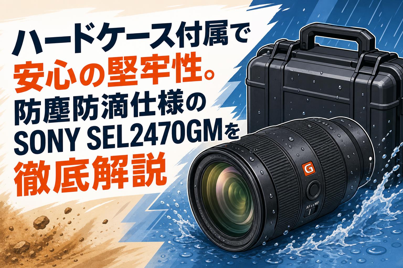 ハードケース付属で安心の堅牢性。防塵防滴仕様のSONY SEL2470GMを徹底解説