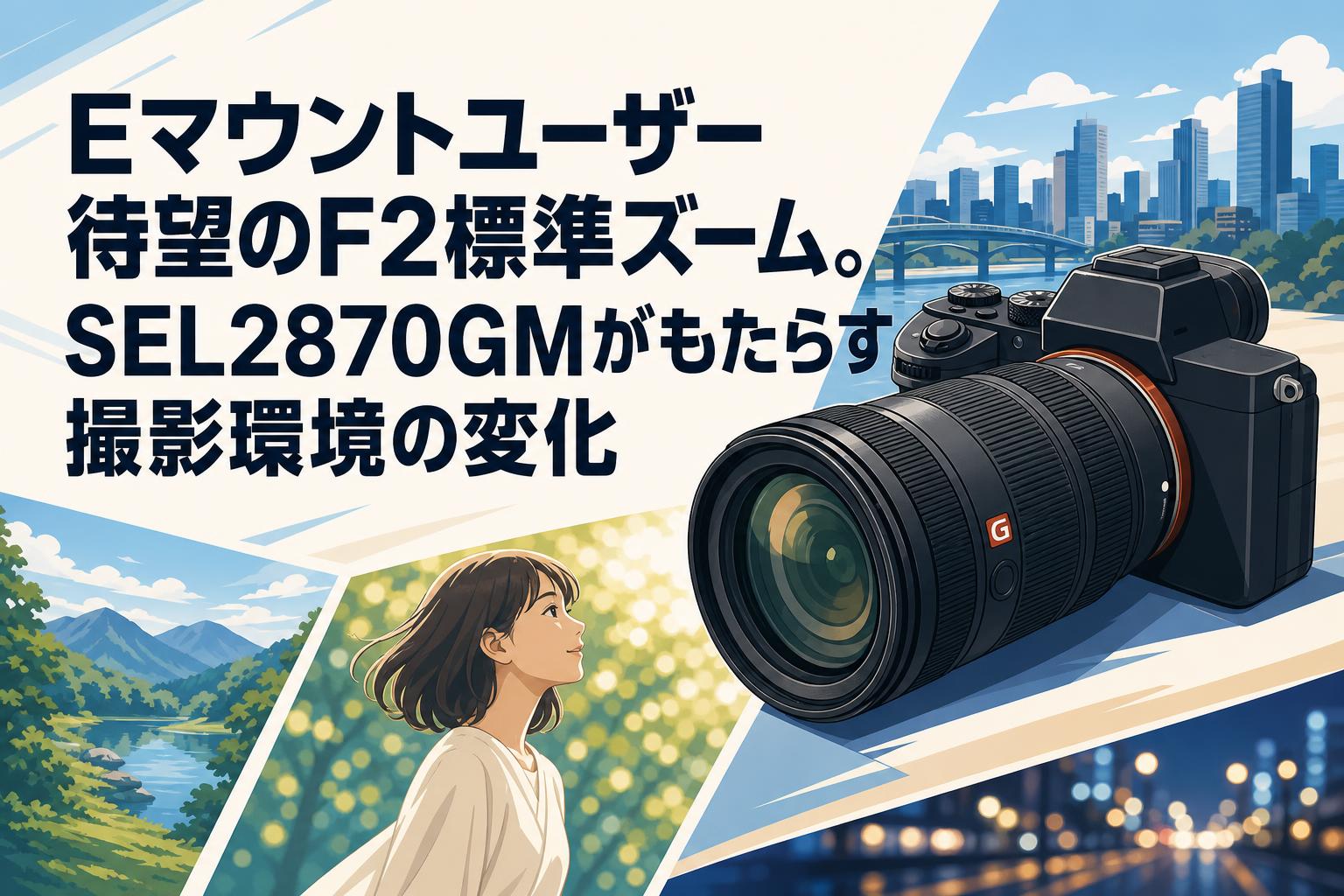 Eマウントユーザー待望のF2標準ズーム。SEL2870GMがもたらす撮影環境の変化
