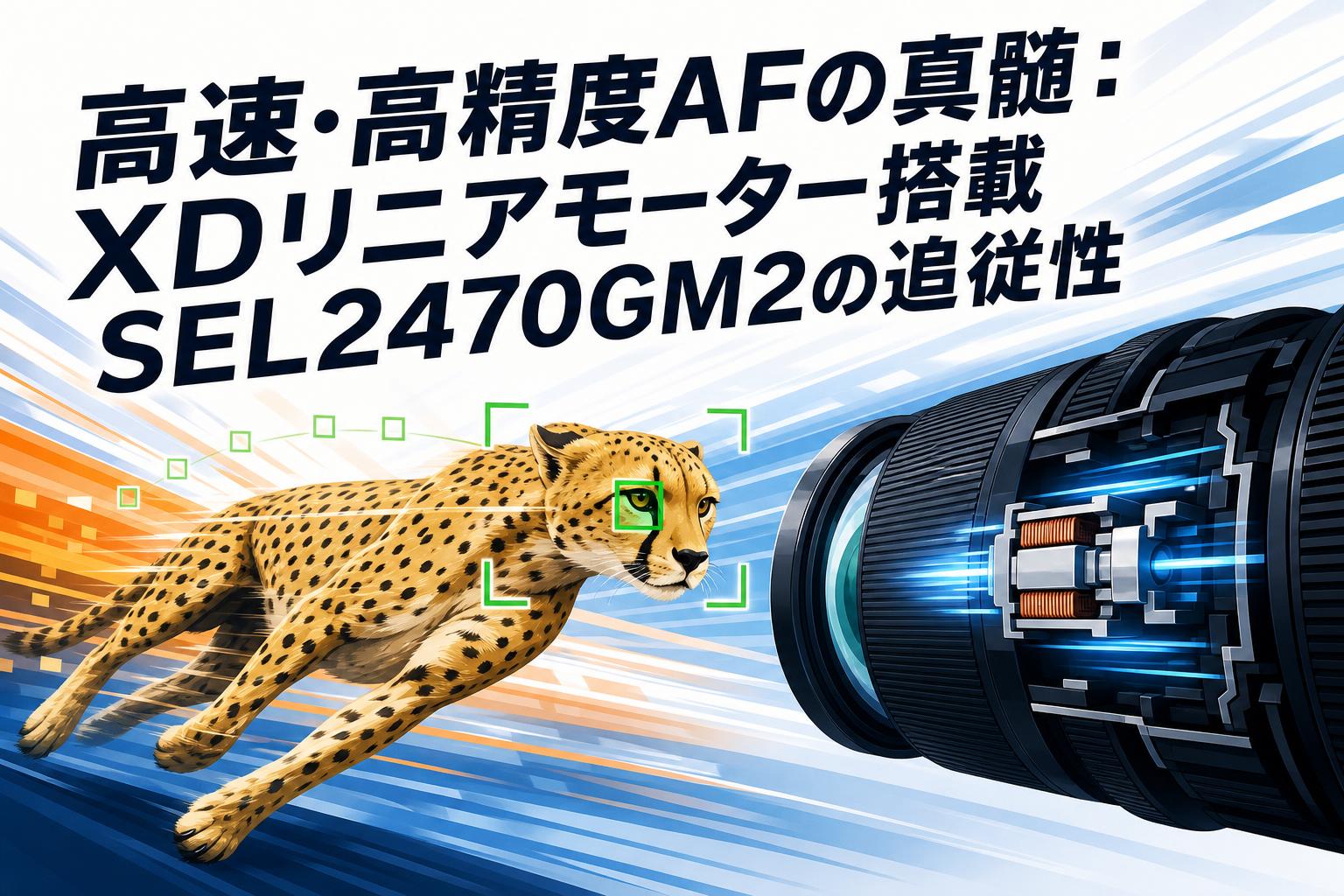 高速・高精度AFの真髄：XDリニアモーター搭載SEL2470GM2の追従性