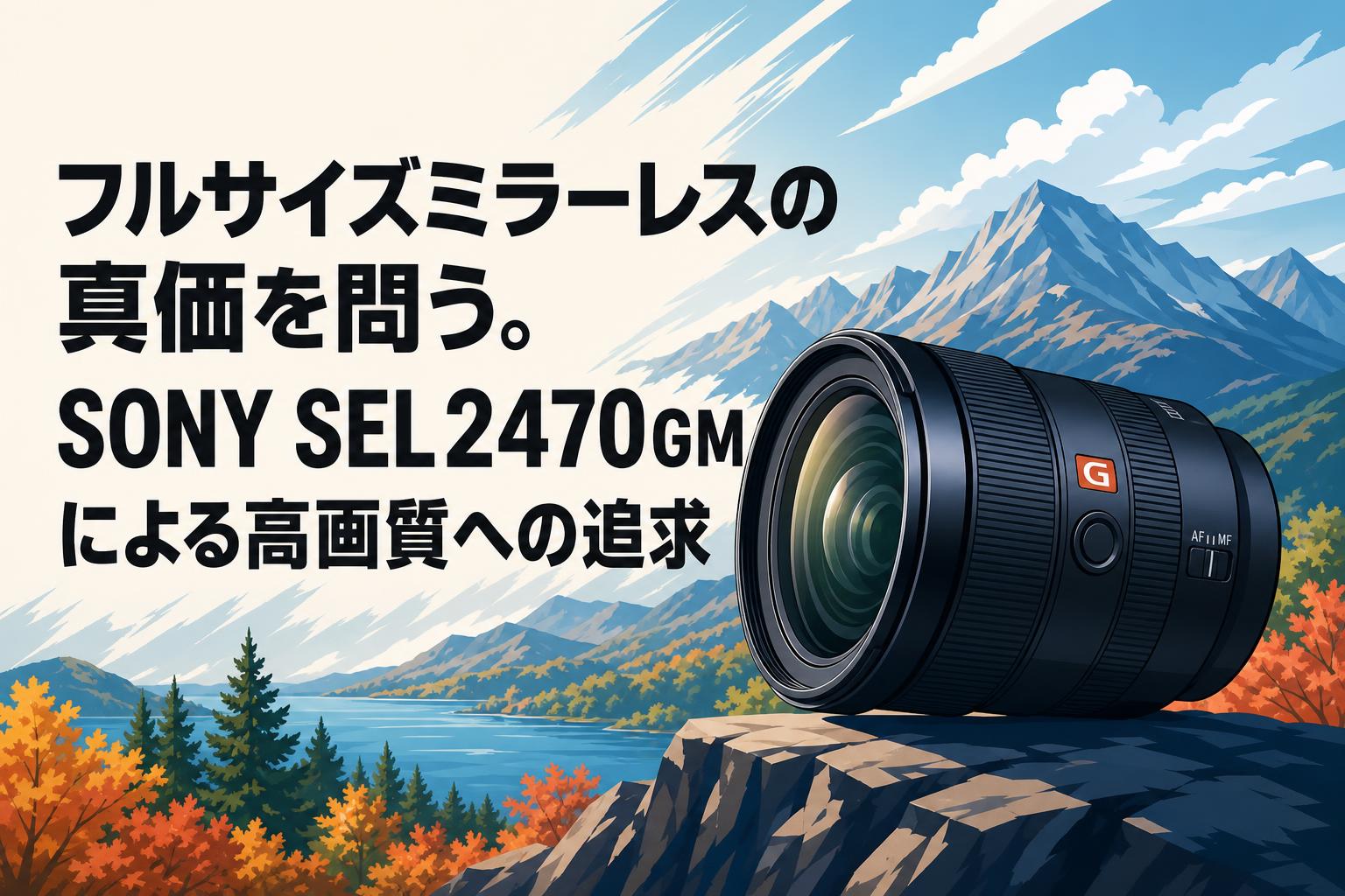 フルサイズミラーレスの真価を問う。SONY SEL2470GMによる高画質への追求