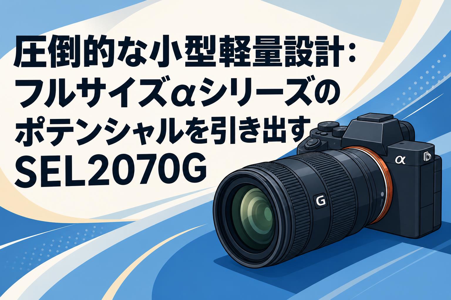 圧倒的な小型軽量設計：フルサイズαシリーズのポテンシャルを引き出すSEL2070G