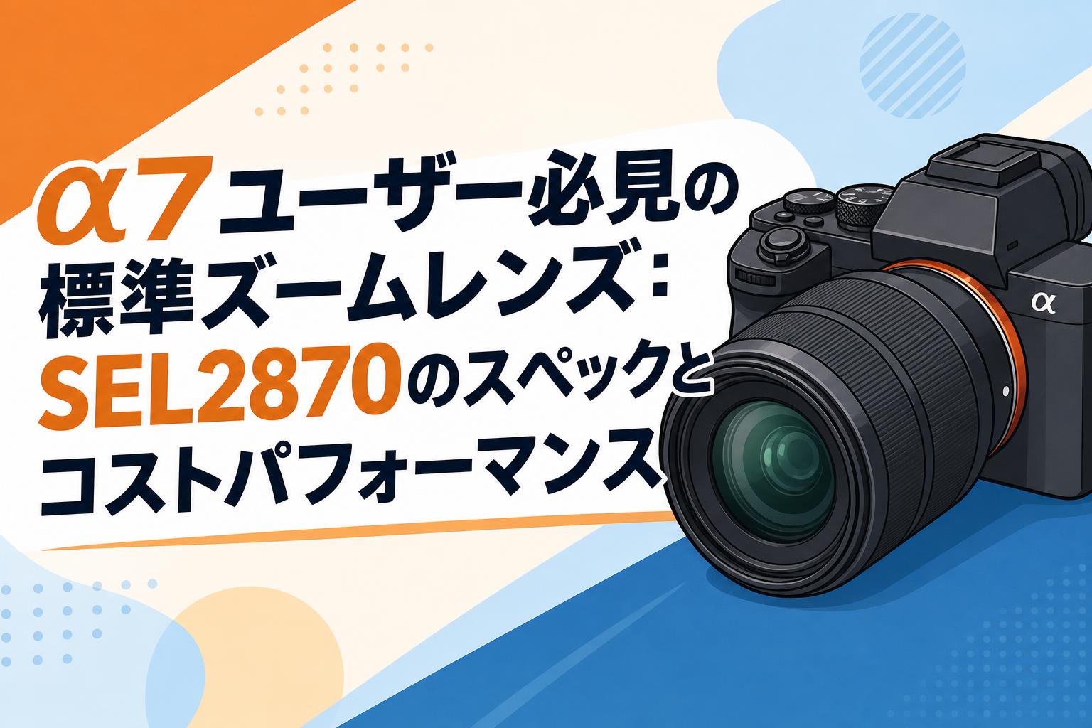 α7ユーザー必見の標準ズームレンズ：SEL2870のスペックとコストパフォーマンス