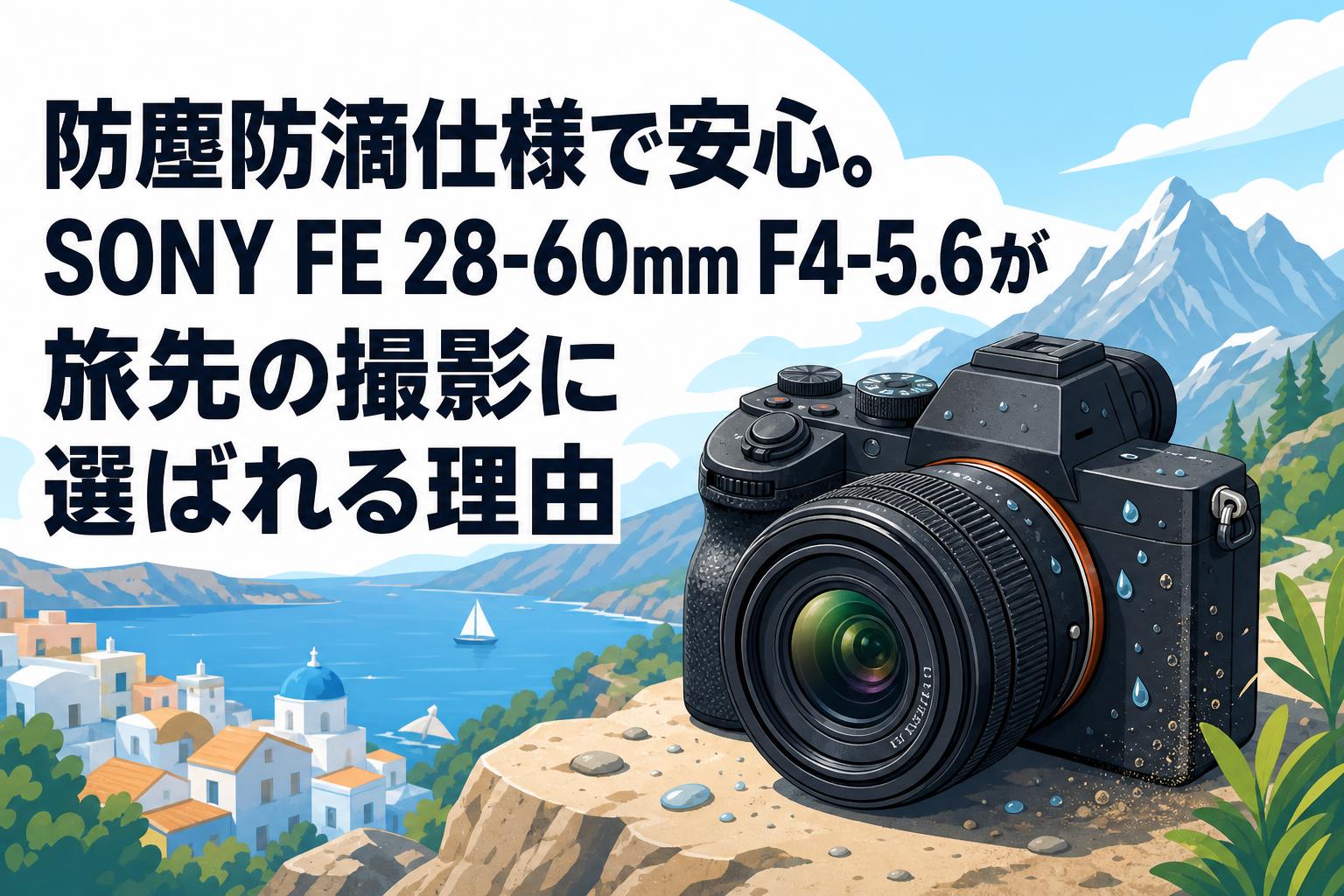 防塵防滴仕様で安心。SONY FE 28-60mm F4-5.6が旅先の撮影に選ばれる理由