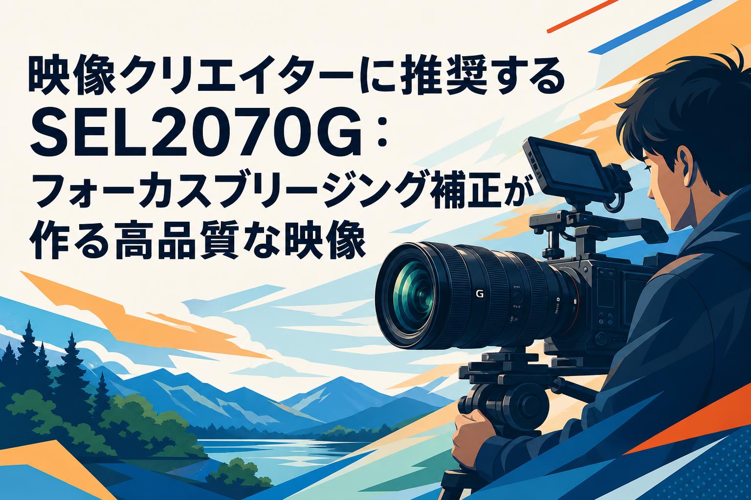 映像クリエイターに推奨するSEL2070G：フォーカスブリージング補正が作る高品質な映像