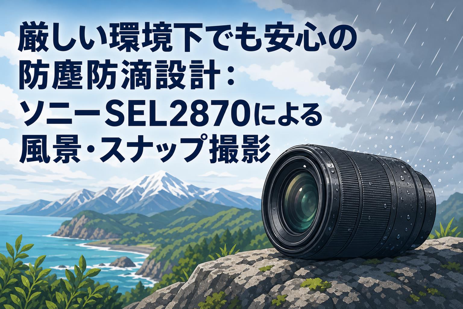 厳しい環境下でも安心の防塵防滴設計：ソニーSEL2870による風景・スナップ撮影