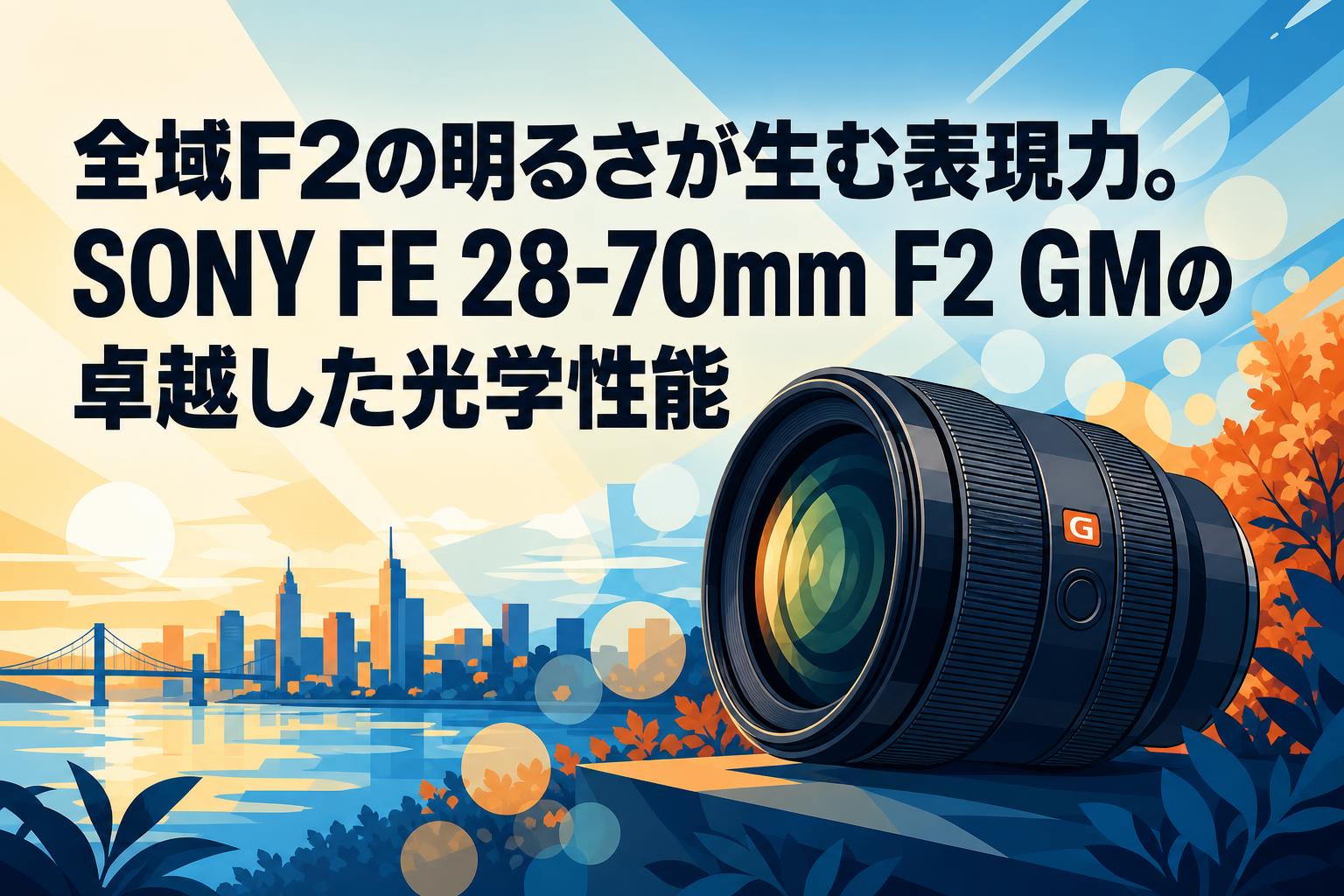 全域F2の明るさが生む表現力。SONY FE 28-70mm F2 GMの卓越した光学性能