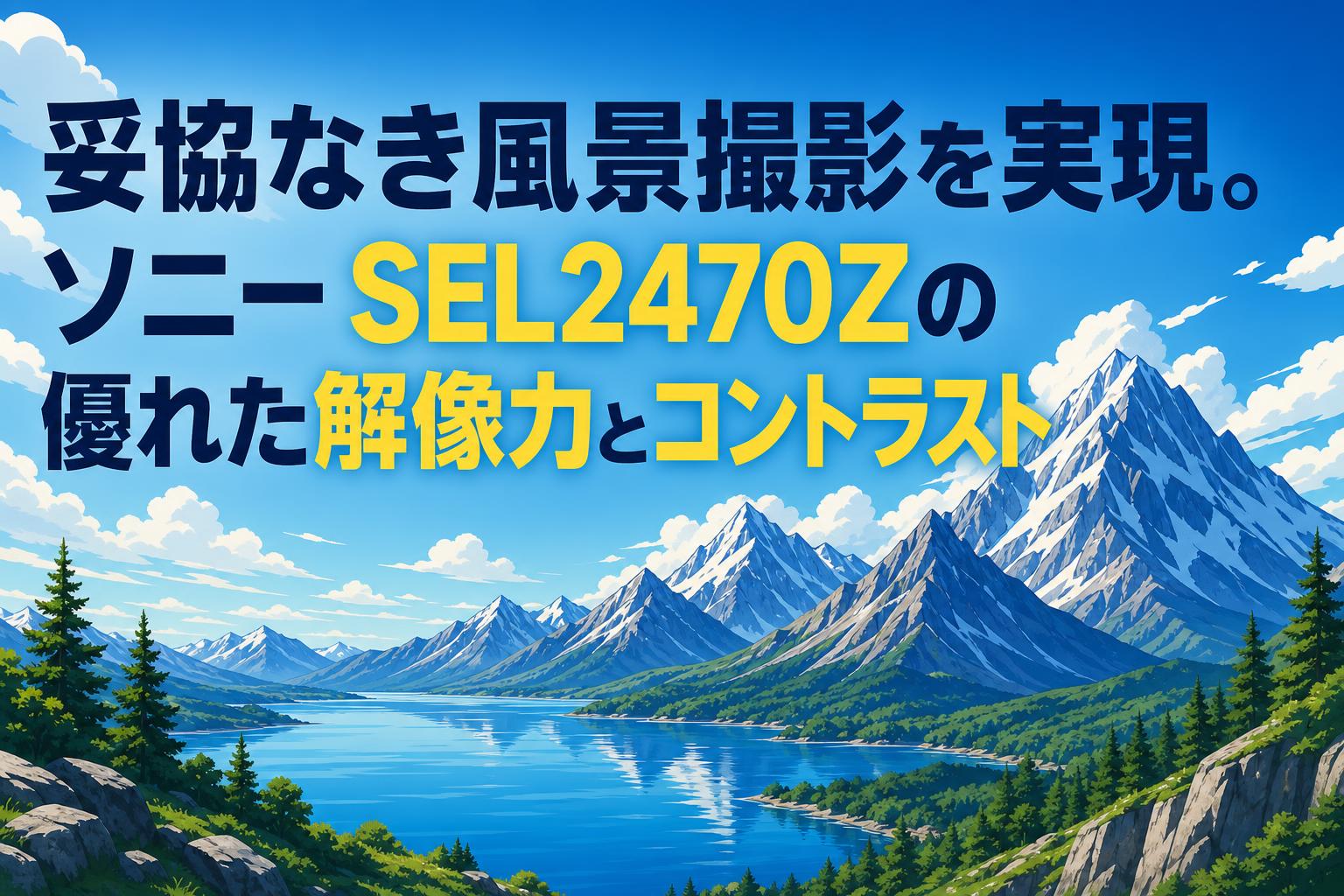 妥協なき風景撮影を実現。ソニー SEL2470Zの優れた解像力とコントラスト