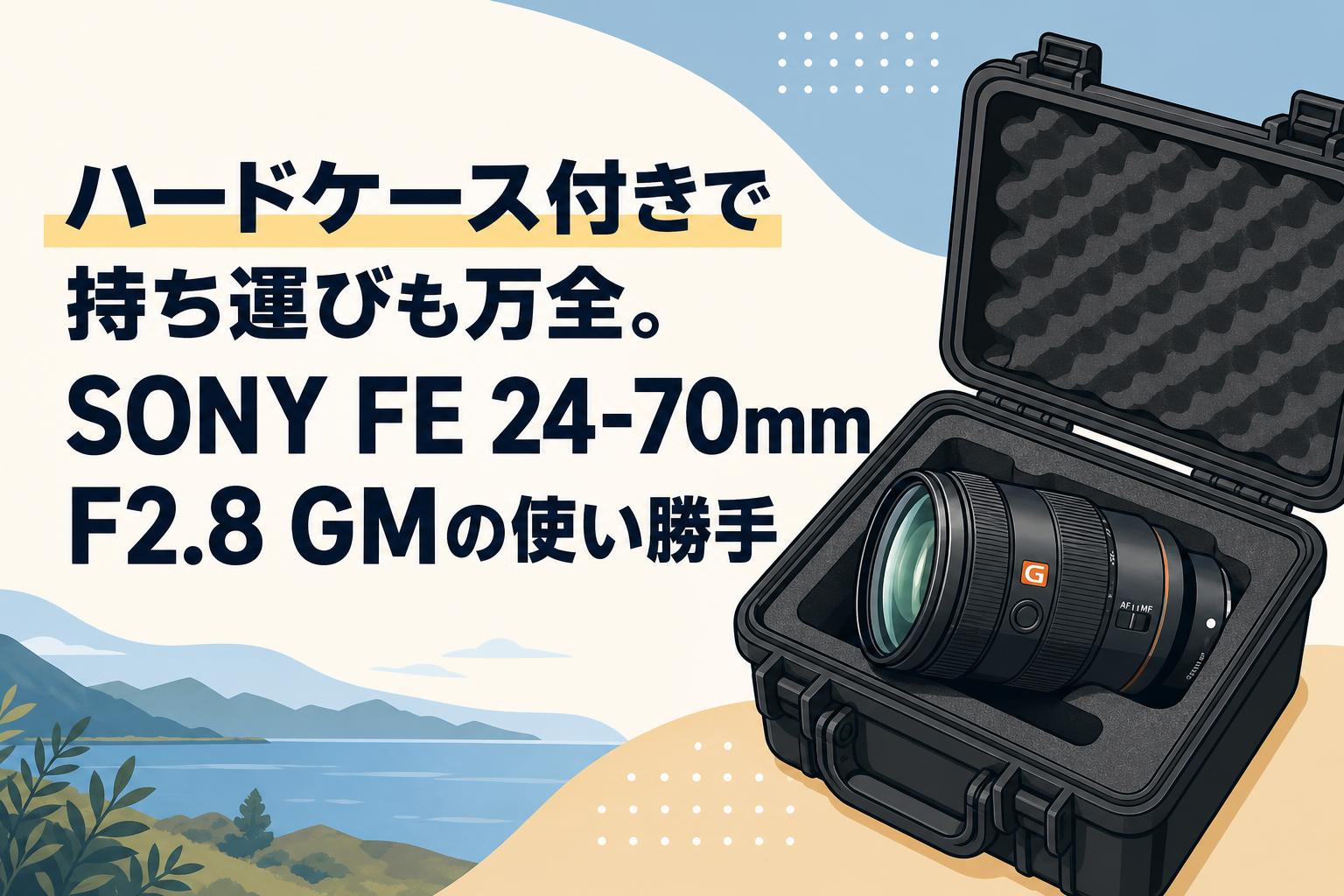 ハードケース付きで持ち運びも万全。SONY FE 24-70mm F2.8 GMの使い勝手