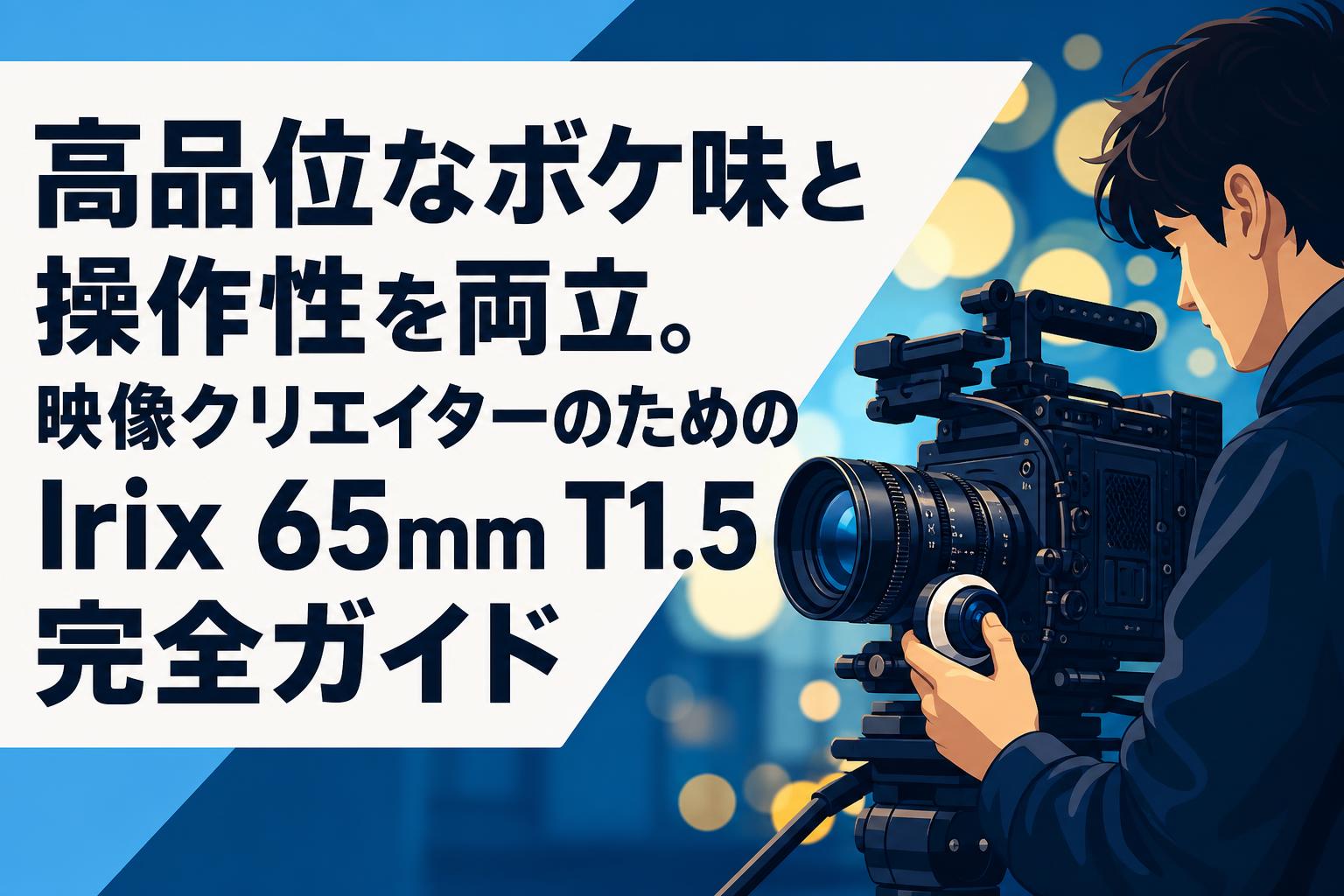 高品位なボケ味と操作性を両立。映像クリエイターのためのIrix 65mm T1.5完全ガイド