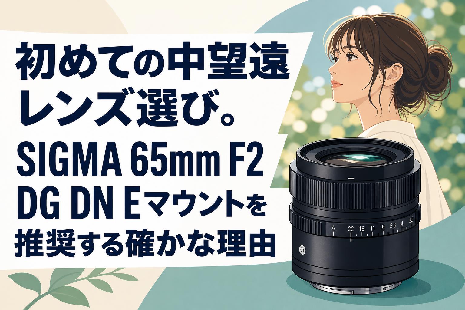 初めての中望遠レンズ選び。SIGMA 65mm F2 DG DN Eマウントを推奨する確かな理由