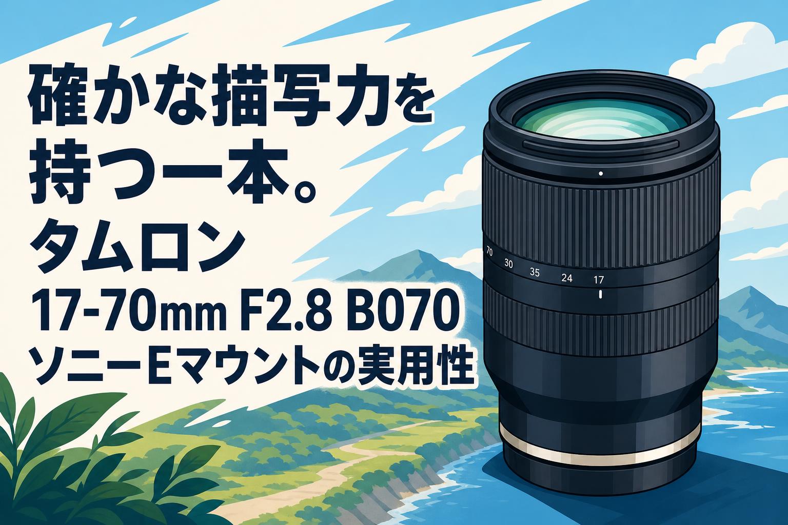 確かな描写力を持つ一本。タムロン 17-70mm F2.8 B070 ソニーEマウントの実用性