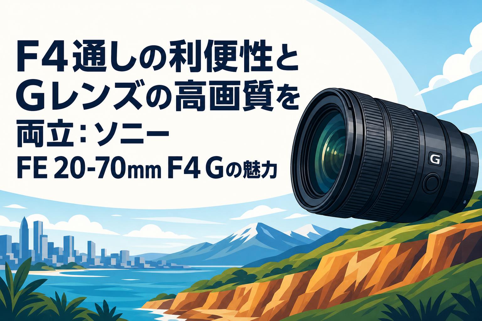 F4通しの利便性とGレンズの高画質を両立：ソニー FE 20-70mm F4 Gの魅力