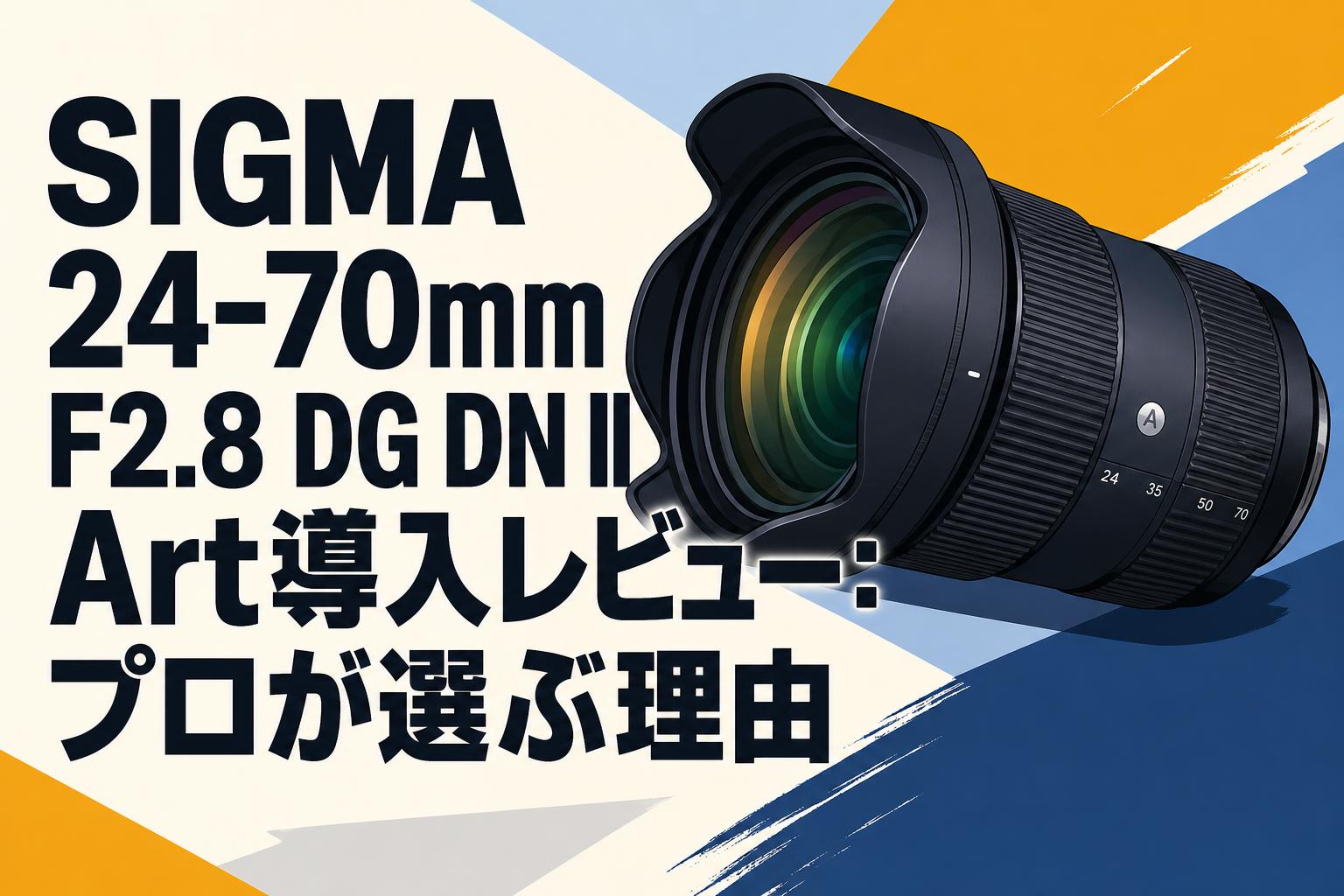 SIGMA 24-70mm F2.8 DG DN II Art導入レビュー：プロが選ぶ理由