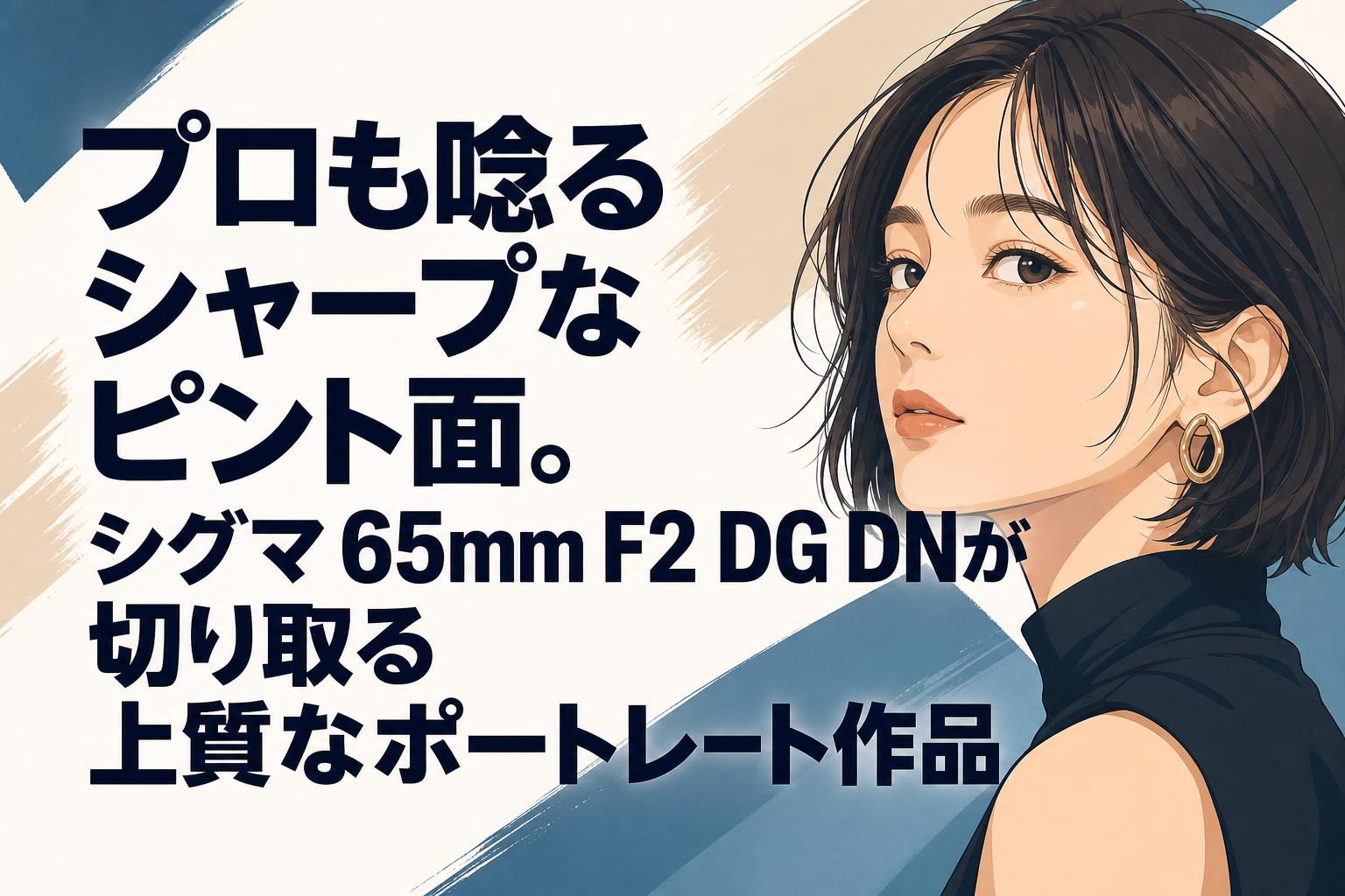 プロも唸るシャープなピント面。シグマ 65mm F2 DG DNが切り取る上質なポートレート作品