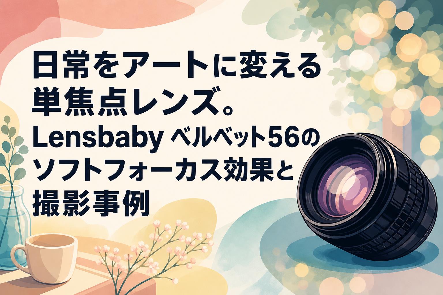 日常をアートに変える単焦点レンズ。Lensbaby ベルベット56のソフトフォーカス効果と撮影事例