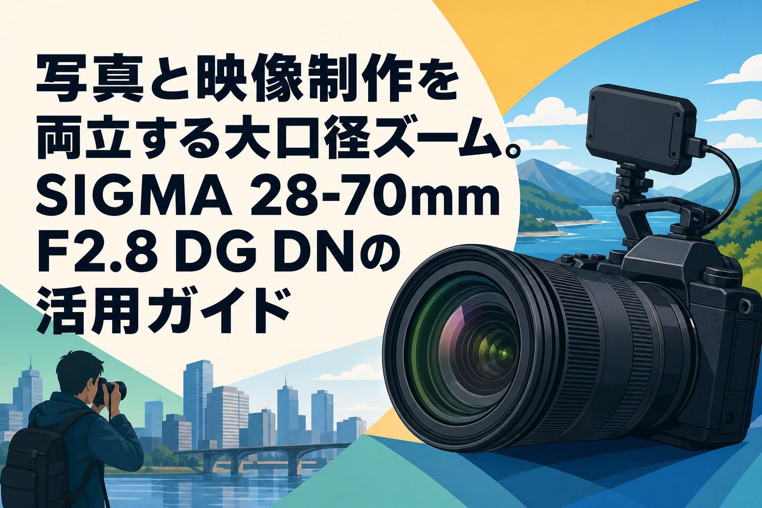 写真と映像制作を両立する大口径ズーム。SIGMA 28-70mm F2.8 DG DNの活用ガイド