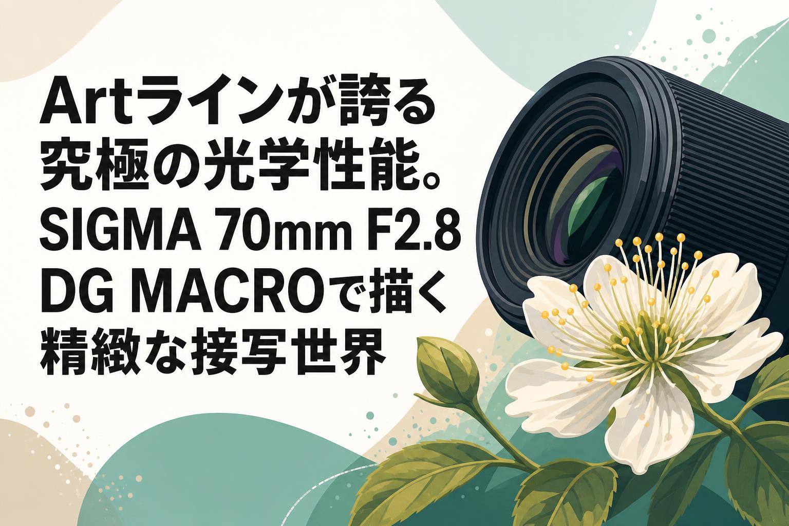 Artラインが誇る究極の光学性能。SIGMA 70mm F2.8 DG MACROで描く精緻な接写世界
