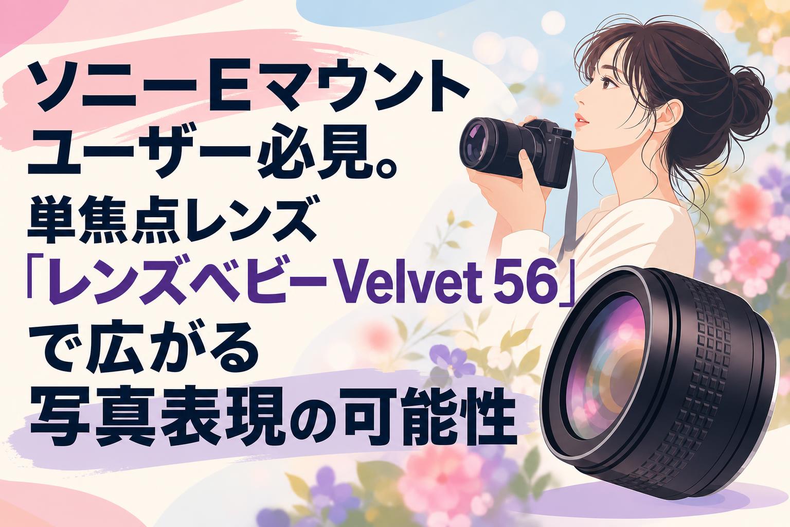 ソニーEマウントユーザー必見。単焦点レンズ「レンズベビー Velvet 56」で広がる写真表現の可能性