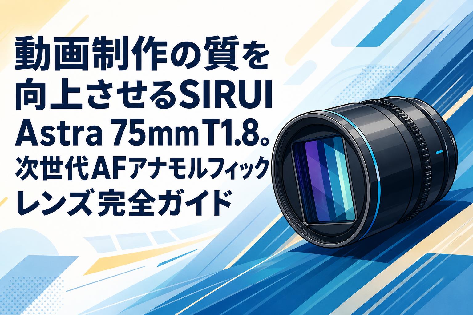 動画制作の質を向上させるSIRUI Astra 75mm T1.8。次世代AFアナモルフィックレンズ完全ガイド