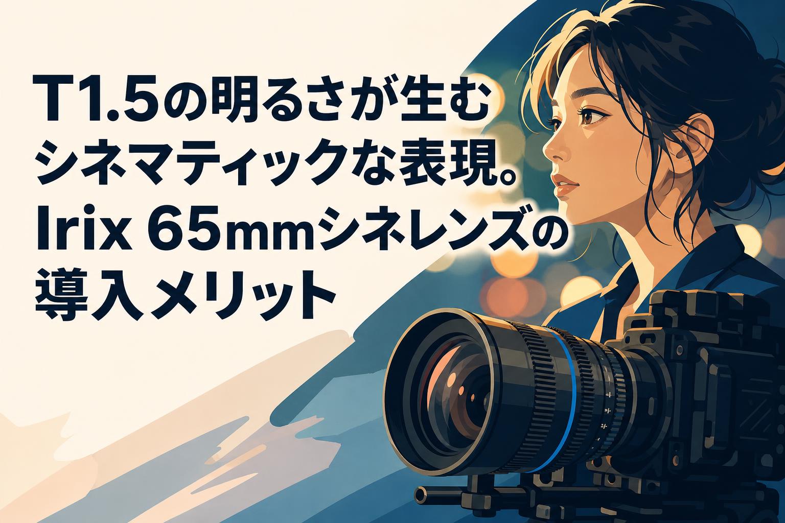 T1.5の明るさが生むシネマティックな表現。Irix 65mmシネレンズの導入メリット