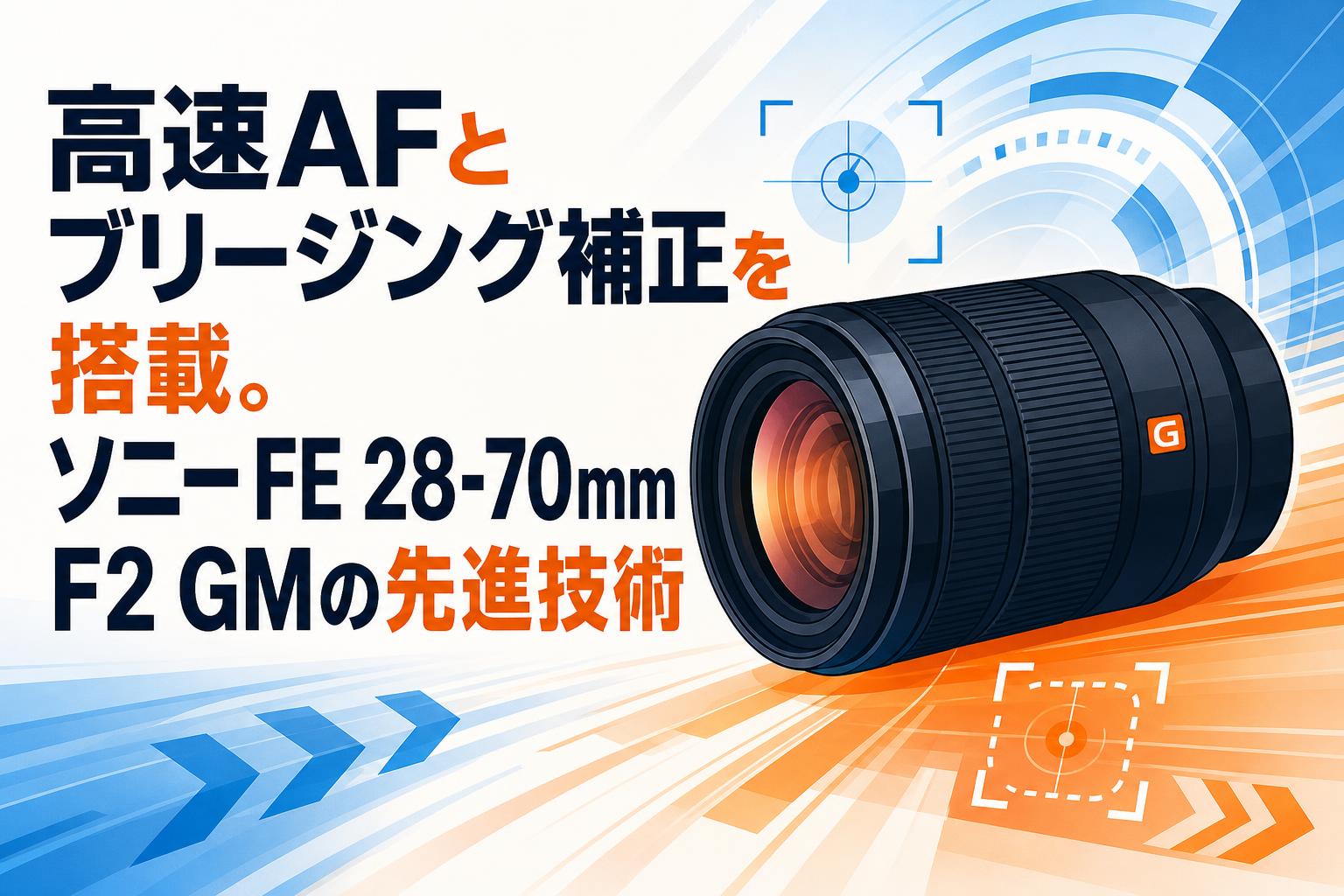 高速AFとブリージング補正を搭載。ソニー FE 28-70mm F2 GMの先進技術