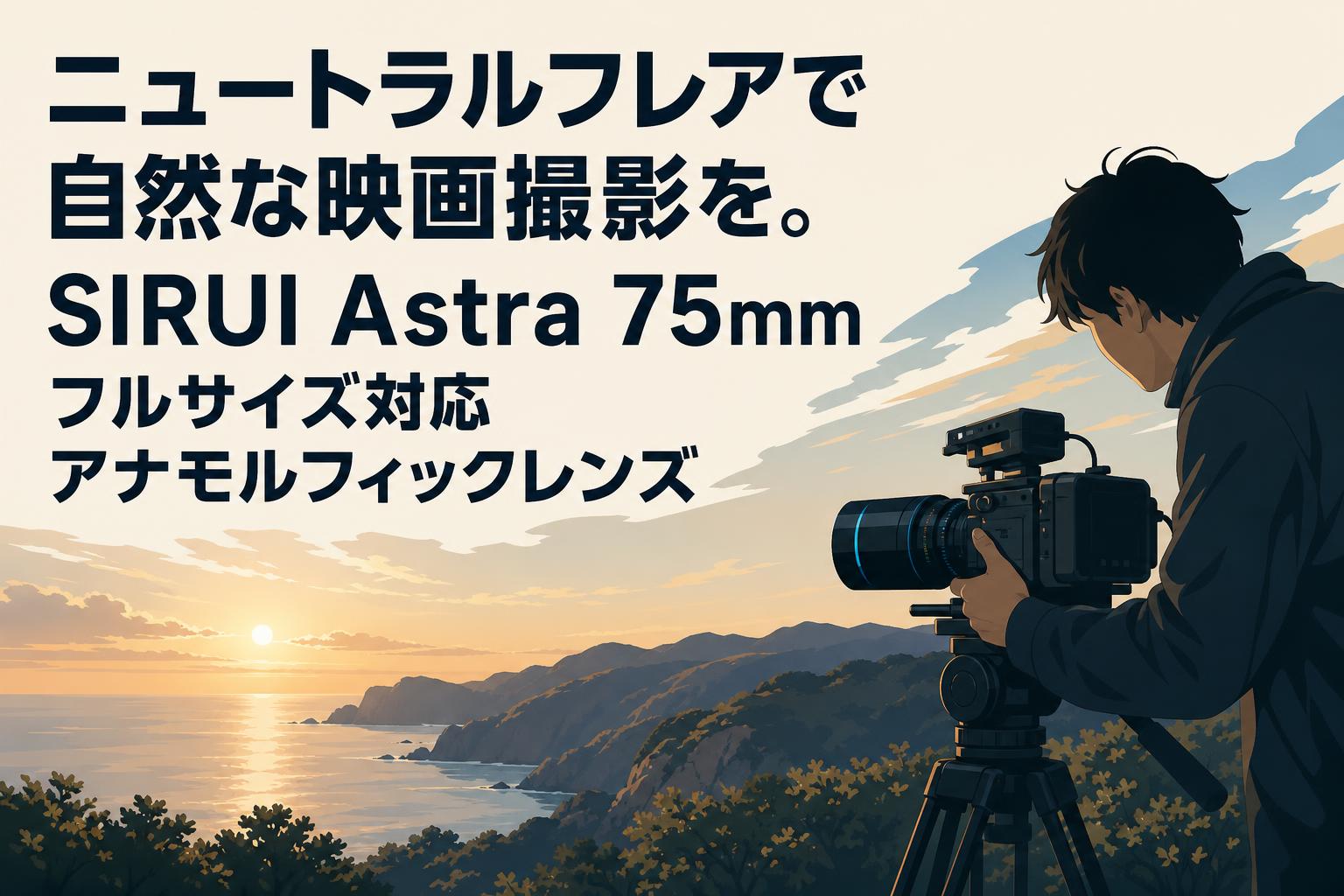 ニュートラルフレアで自然な映画撮影を。SIRUI Astra 75mmフルサイズ対応アナモルフィックレンズ