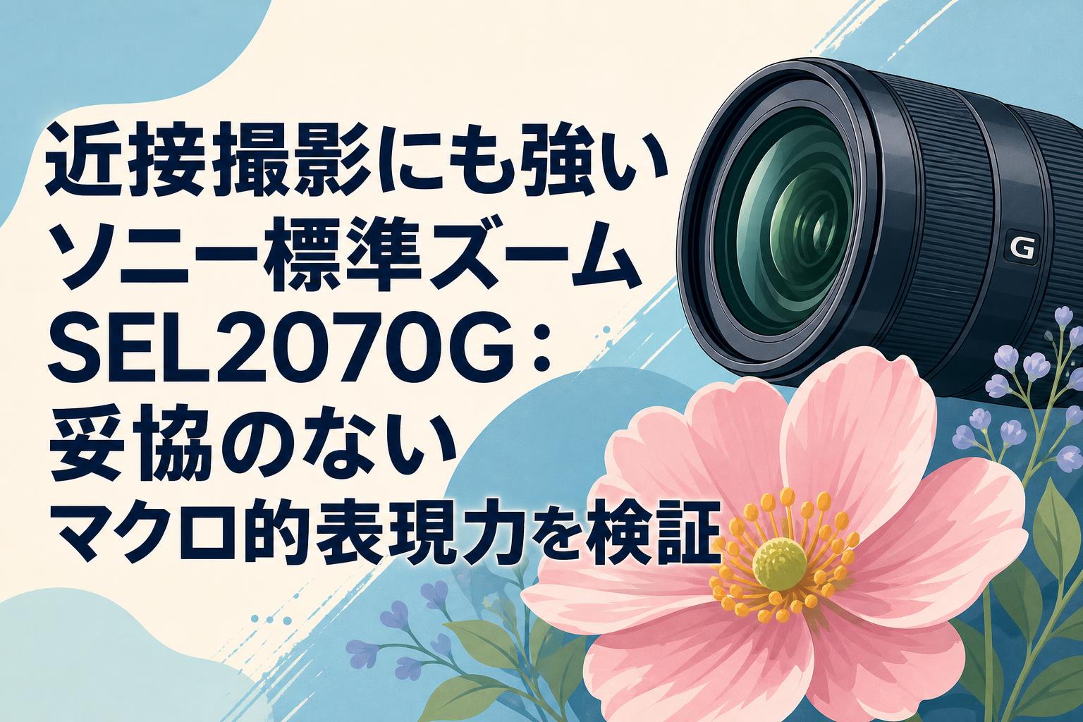 近接撮影にも強いソニー標準ズームSEL2070G：妥協のないマクロ的表現力を検証