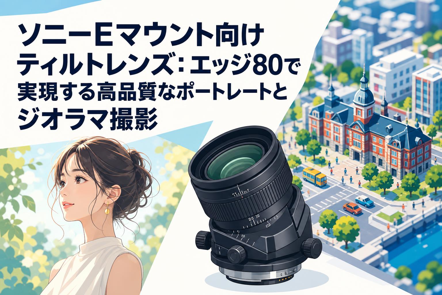 ソニーEマウント向けティルトレンズ：エッジ80で実現する高品質なポートレートとジオラマ撮影