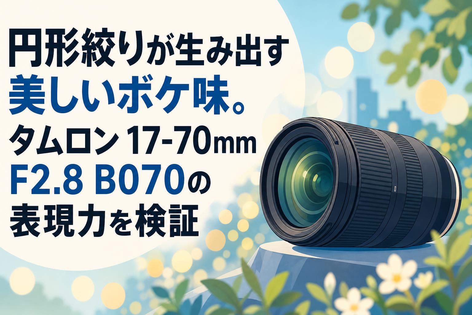 円形絞りが生み出す美しいボケ味。タムロン 17-70mm F2.8 B070の表現力を検証
