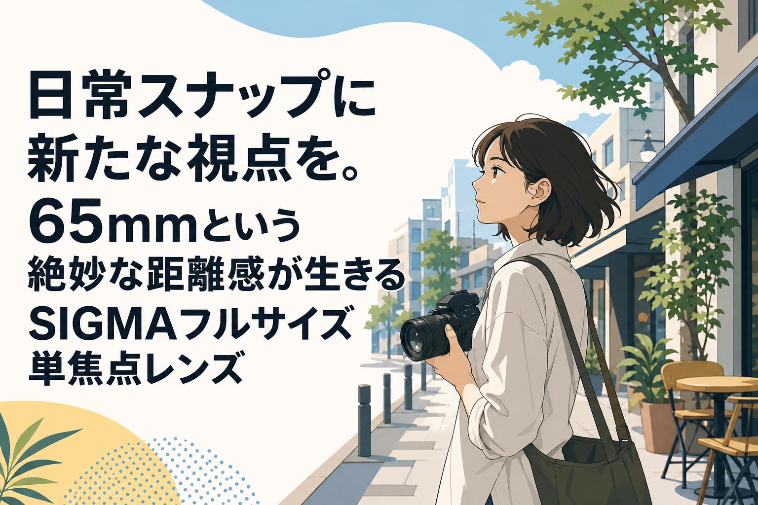 日常スナップに新たな視点を。65mmという絶妙な距離感が生きるSIGMAフルサイズ単焦点レンズ