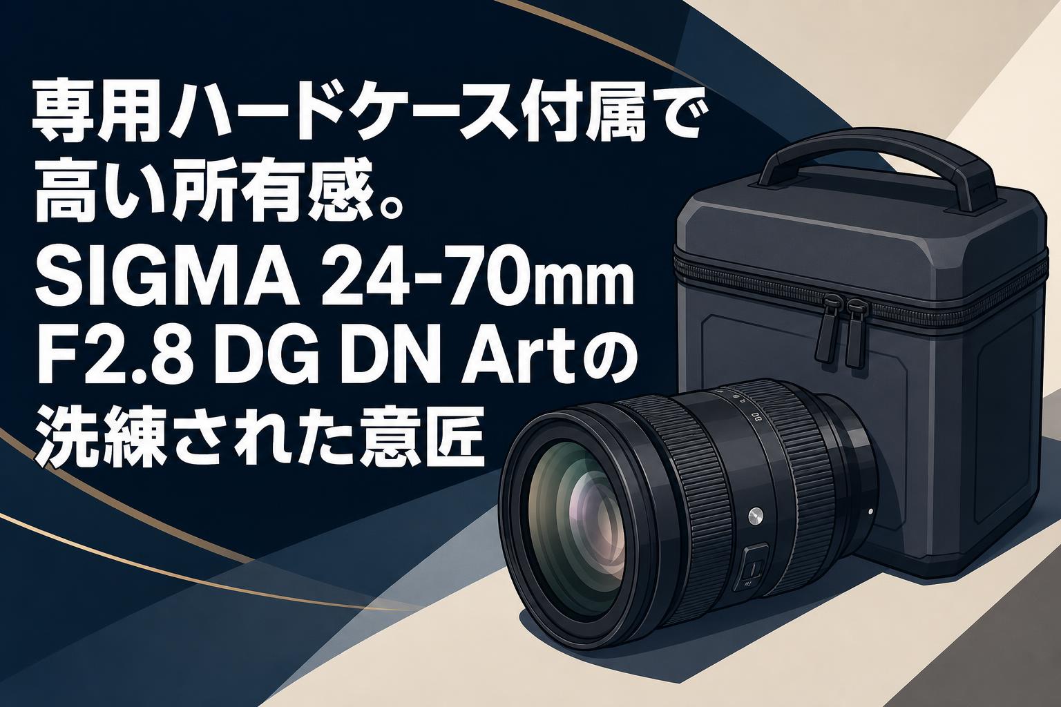 専用ハードケース付属で高い所有感。SIGMA 24-70mm F2.8 DG DN Artの洗練された意匠