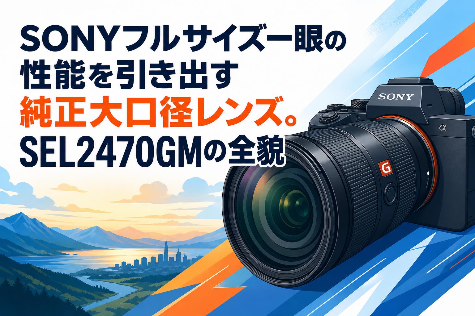 SONYフルサイズ一眼の性能を引き出す純正大口径レンズ。SEL2470GMの全貌