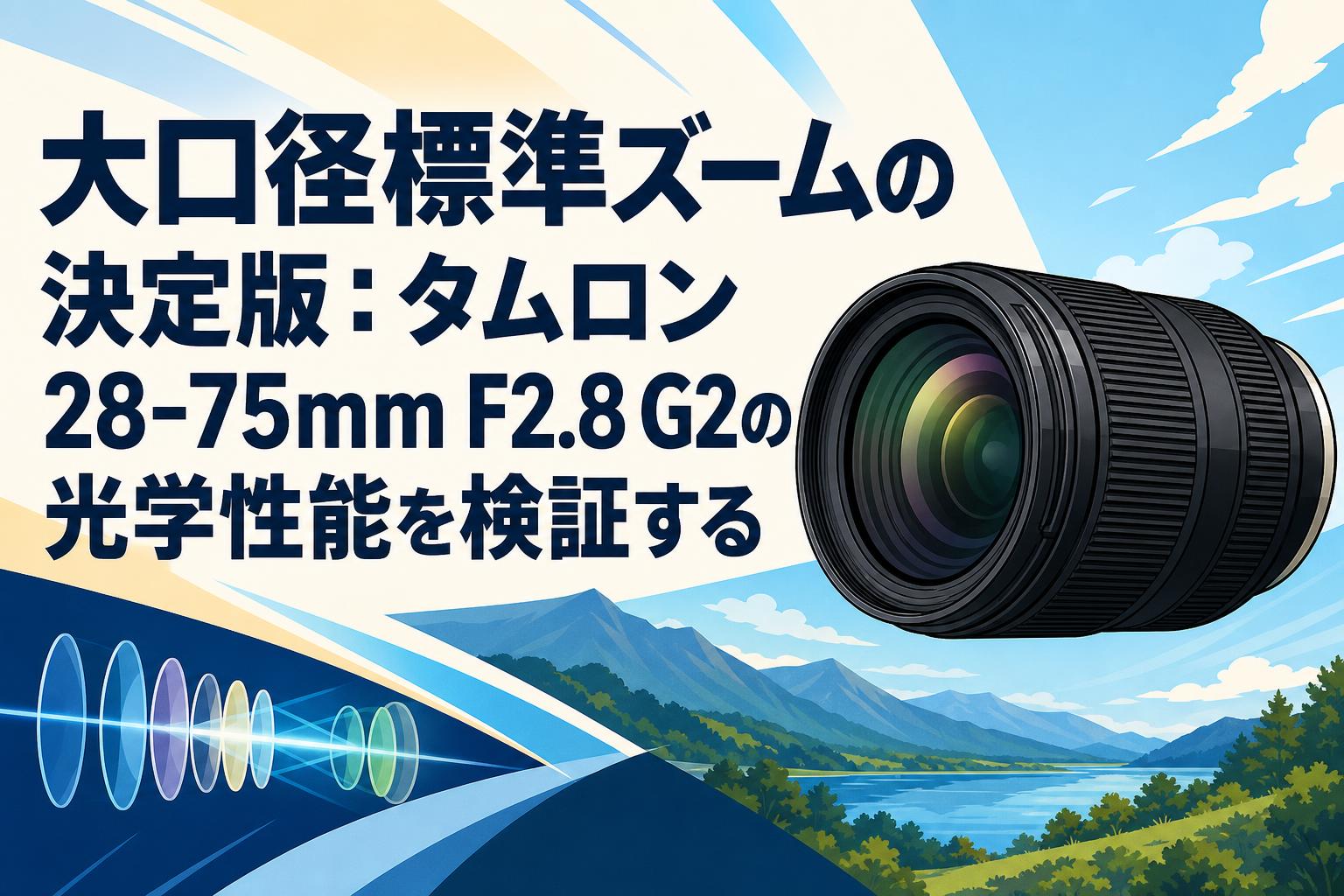 大口径標準ズームの決定版：タムロン 28-75mm F2.8 G2の光学性能を検証する