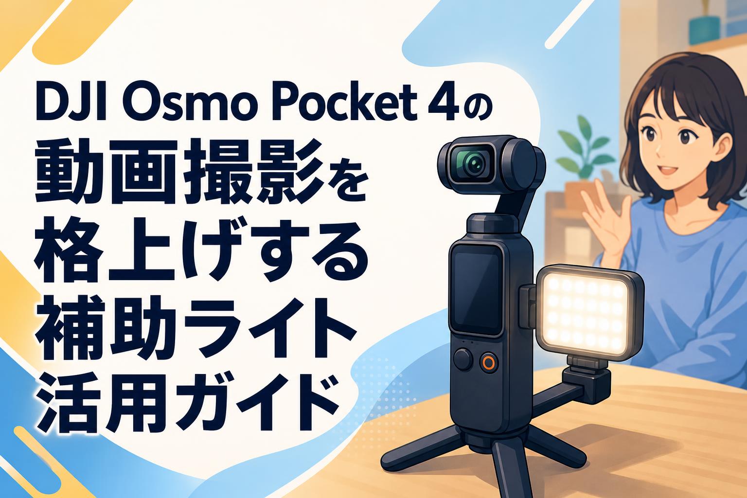 DJI Osmo Pocket 4の動画撮影を格上げする補助ライト活用ガイド